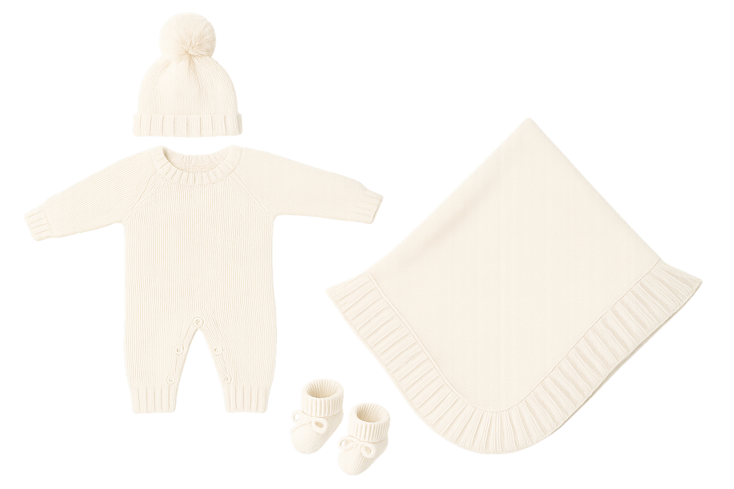 Knitted Personalized Coming Home Set (4 pieces)