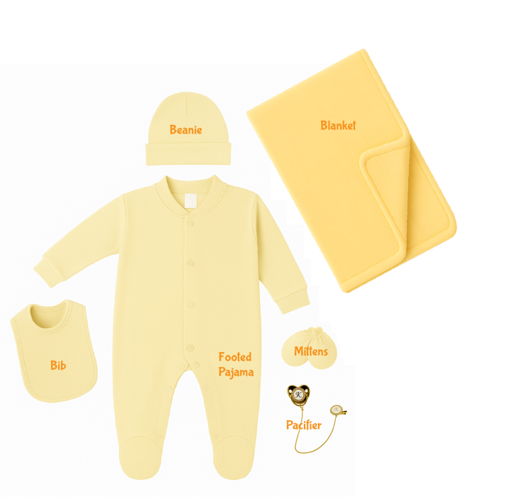 Yellow Personalized Coming Home Set 1