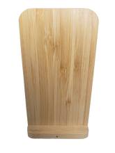 Cargar imagen en el visor de la galería, Personalized Bamboo Wireless Charger Stand