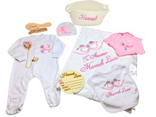 Cargar imagen en el visor de la galería, Welcome Baby Gift Basket – Personalized 9-Piece Set