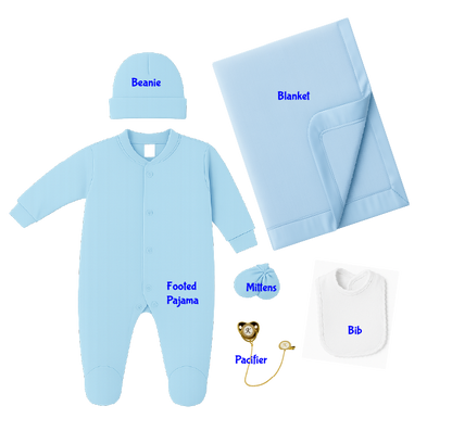 Blue Personalized Coming Home Set