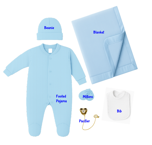 Blue Personalized Coming Home Set