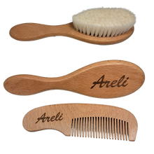 Load image into Gallery viewer, Personalized Baby Child Hairbrush Set (2 pieces)