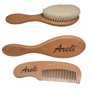 Personalized Baby Child Hairbrush Set (2 pieces)