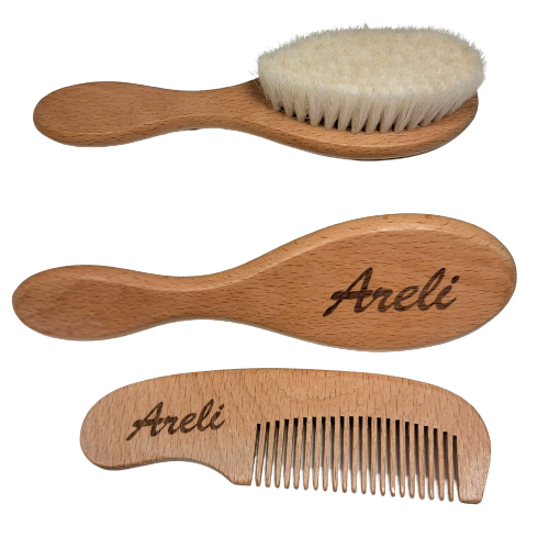 Personalized Baby Child Hairbrush Set (2 pieces)