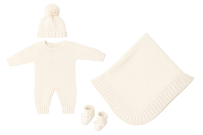 Knitted Personalized Coming Home Set (4 pieces)