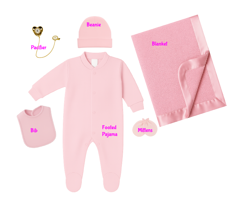 Pink Personalized Coming Home Set