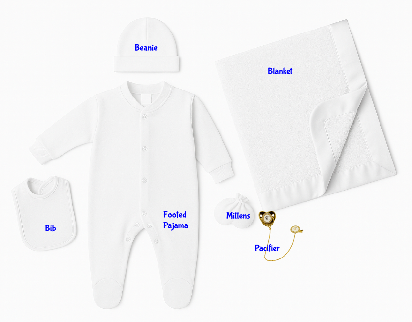 White Personalized Coming Home Set