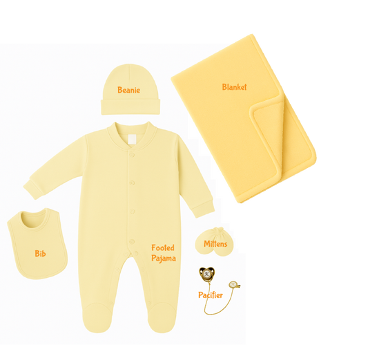Yellow Personalized Coming Home Set
